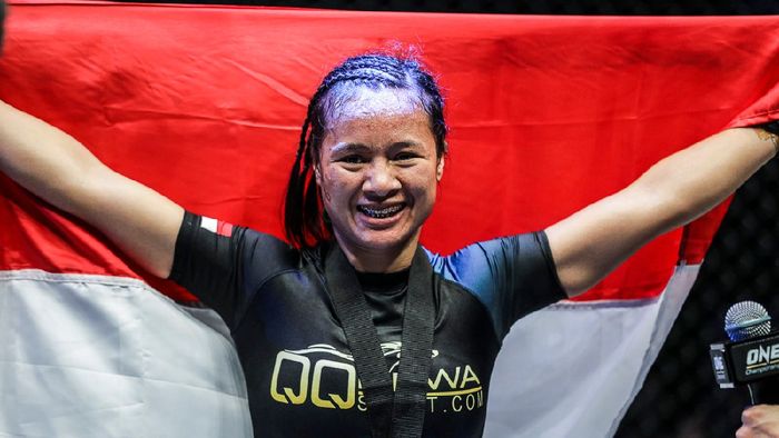 Petarung wanita asal Indonesia Priscilla Lumban Gaol (dok.ONE Championship) Petarung wanita asal Indonesia Priscilla Lumban Gaol (dok.ONE Championship)