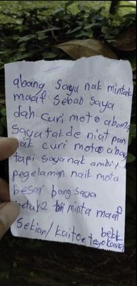 Catatan dari si pencuri,