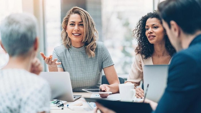 Group of people on a business meeting