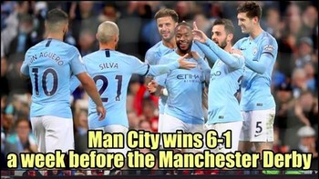 Di Liga Inggris pekan lalu, City mengalahkan Southampton 6-1. Terjadi sepekan sebelum derby, ada yang langsung deja vu dengan kemenangan City atas MU lewat skor sama di tahun 2011. (Foto: Internet/Twitter)