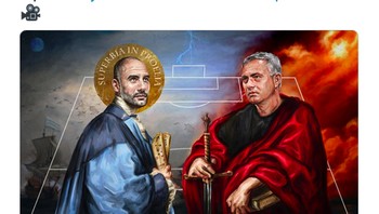Derby Manchester sekali lagi akan menghadapkan Pep Guardiola dengan Jose Mourinho. Rivalitas di antara keduanya tambah seru karena mereka dianggap punya gaya kontras. (Foto: Internet/Twitter)