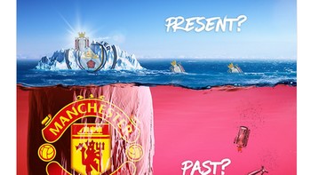 MU memang punya banyak trofi, tapi itu terjadi di masa lalu. Saat ini MU harus rela kalah mentereng dari City sang rival sekota seperti dianalogikan gambar ini. (Foto: Internet/Twitter)