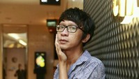 Aming sengaja menghitamkan rambutnya tersebut untuk keperluan film. Pool/Ismail/detikFoto.