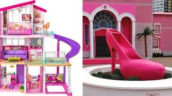 Lucu! Rumah Barbie dengan bentuk sepatu hak tinggi raksasa. (Foto: Barbie DreamHouse/Amazon dan lo84redana/instagram via Brightside.me)