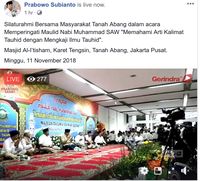 Prabowo Silaturahmi dengan Warga Tanah Abang