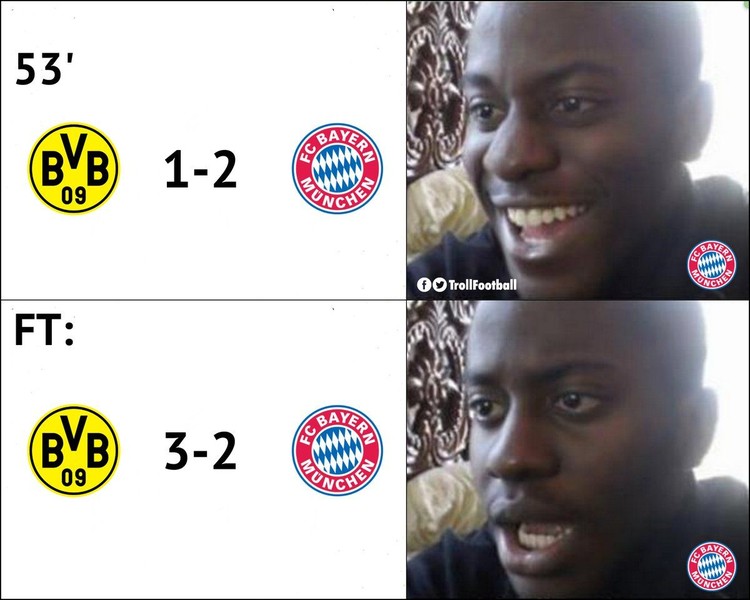 Dipukul Dortmund Bayern Munich Jadi Korban Meme Kocak