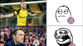 Apakah ini semua gara-gara pelatih Bayern, Niko Kovac? Foto: Twitter/TrollFootball