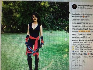Jadi Assassin Girl, Farah Quinn Bikin Netizen Rela Ditebas
