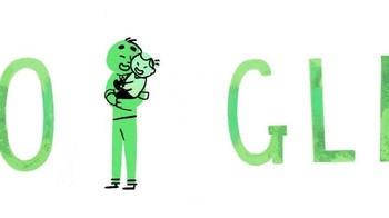 Doodle itu ditutup dengan seorang anak yang sedang digendong oleh ayahnya. Foto: Google