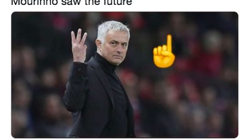 Mourinho ternyata sudah meramalkan skor sebelumnya. Foto: Twitter