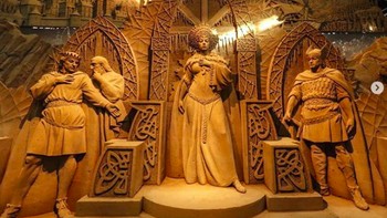 Super realistis padahal terbuat dari pasir. (Foto: Brightside)