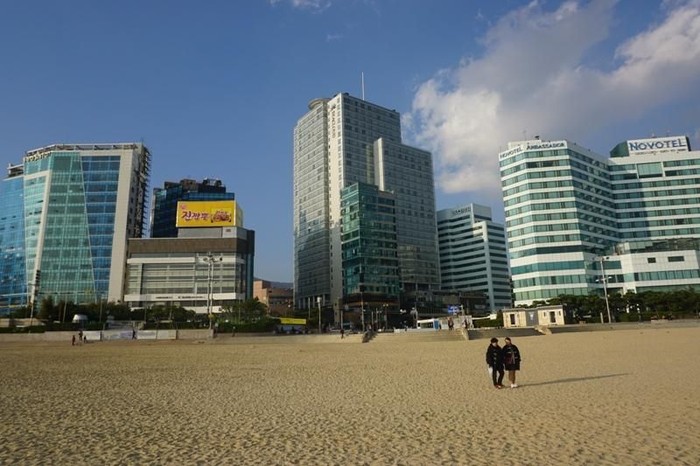 Pantai di Busan, Korsel.