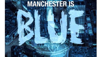 Manchester is Blue, rasanya memang saat ini MU kalah pamor dibandingkan City. Foto: Twitter