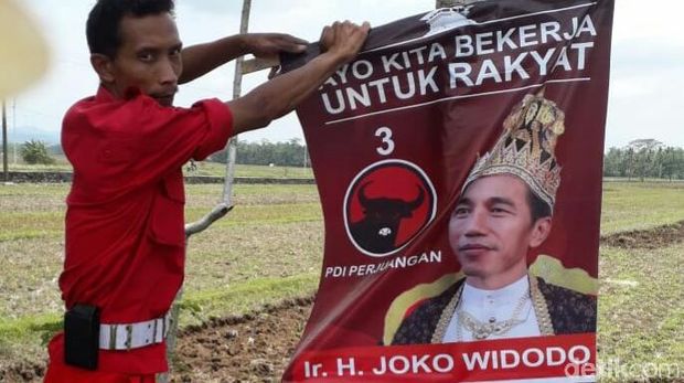 Ribuan poster Jokowi dicopoti kader PDIP