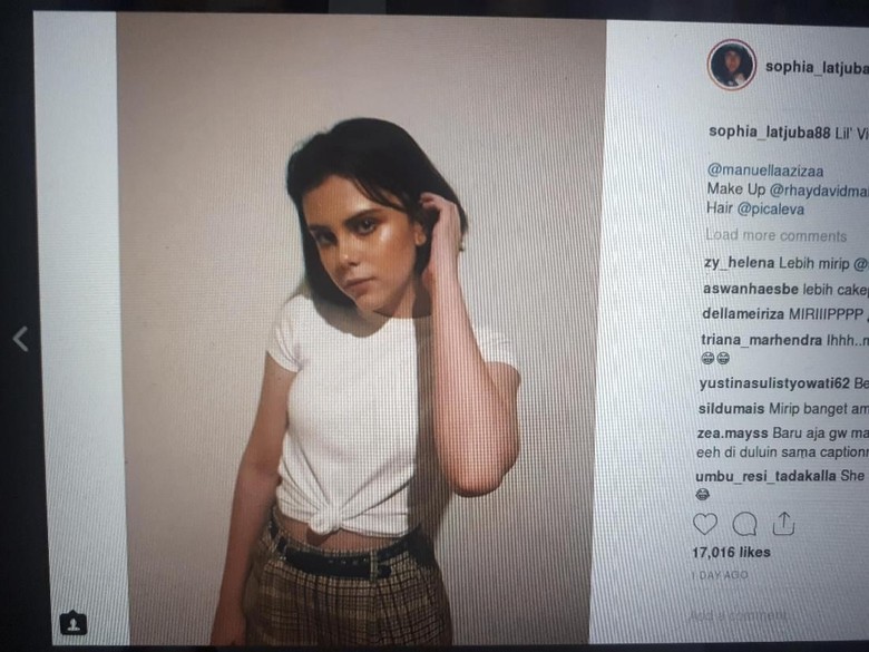 Foto: Manuella Aziza Villareal (Repro Instagram Sophia Latjuba) Foto: Manuella Aziza Villareal (Repro Instagram Sophia Latjuba)