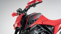  Konsep bodywork-nya juga tergolong keren dengan garis serba tajam dari shroud depan sampai jok belakang. Foto: Dok. Honda