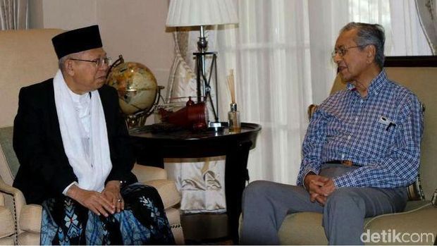 KH Ma'ruf Amin bertemu PM Malaysia Mahathir Mohamad, 9 September 2018