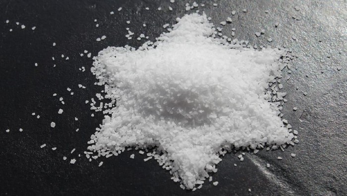 Course Kosher salt in the shape of the Hebrew star