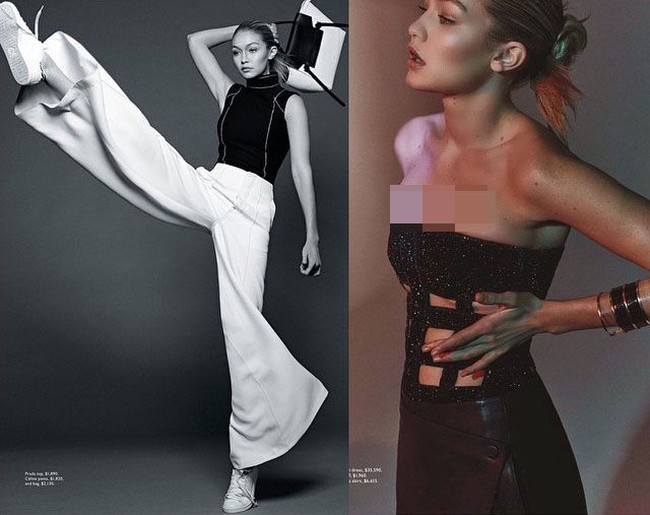 Berpose di Vogue Australia, Gigi hadid berpose dengan kaki split. Pose uniknya tersebut kemudian dipamerkan di Instagramnya.  Foto: Instagram