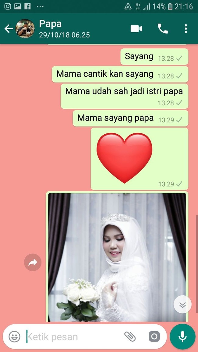 Ini bukti Intan menepati janjinya pada permintaan terakhir Rio. Setelah selesai melakukan pemotretan tersebut, Intan kemudian mengirimkan foto-fotonya itu ke WhatsApp mendiang calon suaminya Foto: dok. Intan Indah Syari