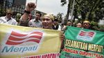 Eks Karyawan Merpati Berdemo di Kantor Sri Mulyani