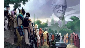 Banyak sekali superhero yang melayat Stan Lee. Foto: Twitter