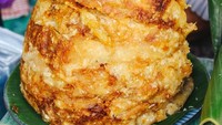 Sawut singkong yang manis legit juga bisa dibeli di Sekaten 2018 ini. Harganya murah meriah, cukup Rp 10 ribu bisa campur semua jajanan mulai cenil, lupis, ongol-ongol hingga sawut ini. Foto : instagram @gembulfoodie