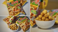 Kalau suka takoyaki pasti suka camilan ini. Takoyaki Corn Puffs dijual di supermarket di Jepang. Corn puff rasa takoyaki ini dilumuri bumbu bubuk dengan rumput laut, bawang putih, dan serpih ikan kering. Foto: NextShark
