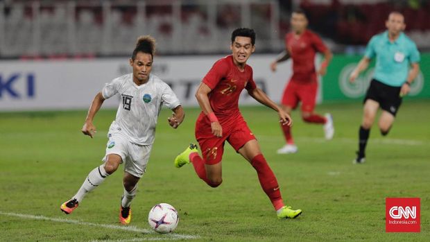 Timnas Indonesia sempat kesulitan mencetak gol ke gawang Timor Leste.