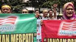 Eks Karyawan Merpati Berdemo di Kantor Sri Mulyani