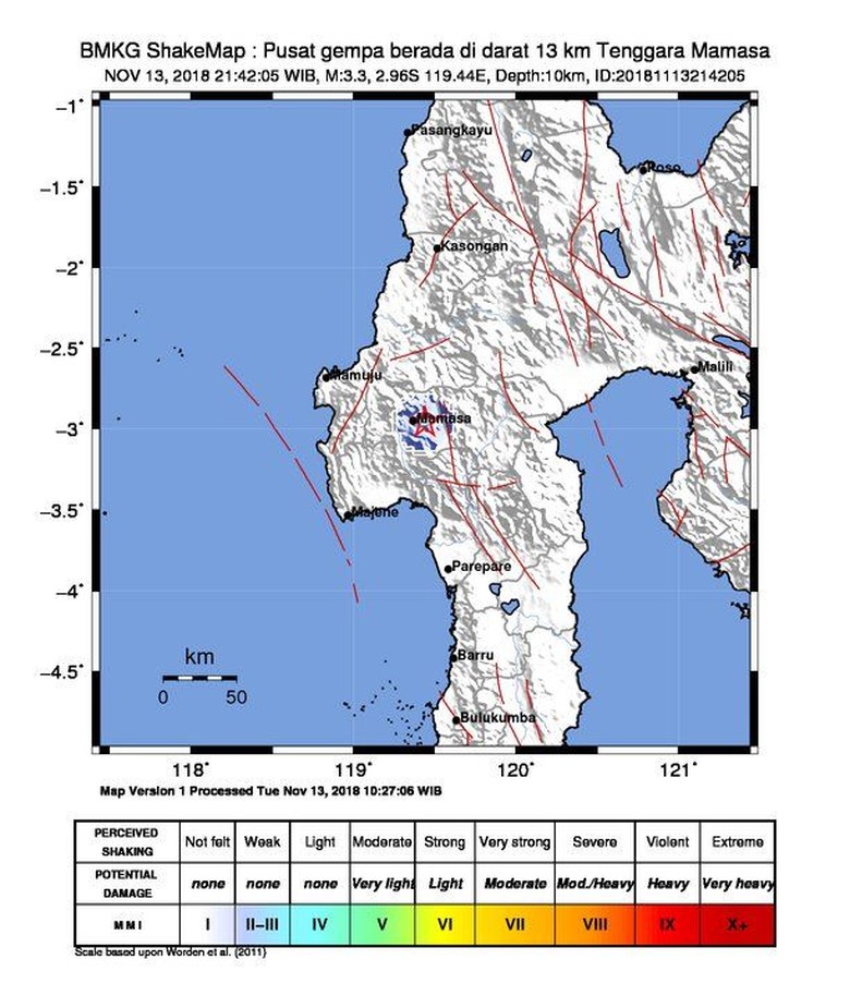 Gempa M 3,3 Terjadi di Mamasa Sulbar Gempa M 3,3 Terjadi di Mamasa Sulbar