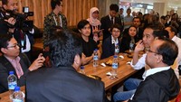 Jokowi lalu bicara tentang bisnis kuliner Indonesia yang bisa mengintervensi luar negeri. Foto: Laily Rachev - Biro Pers Setpres