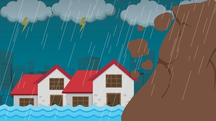 Ilustrasi fokus (bukan buat insert) Banjir & Longsor 2018 (Fuad Hasim/detikcom)