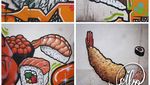 Keren! Seniman Ini Bikin Street Art dengan Tema Makanan Ciamik