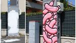 Keren! Seniman Ini Bikin Street Art dengan Tema Makanan Ciamik