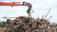 Sampah yang dikumpulkan bahkan sampai mengunung.
