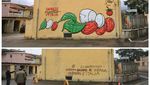 Keren! Seniman Ini Bikin Street Art dengan Tema Makanan Ciamik