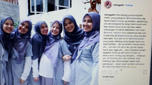 Lama Tak Muncul dan Posting Foto, Perut Ratna Galih Bikin Salfok