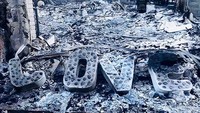 Liam pun mengunggah foto penampakan rumahnya usai terbakar habis. Dok. Instagram/liamhemsworth