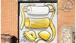 Keren! Seniman Ini Bikin Street Art dengan Tema Makanan Ciamik