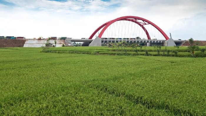 Rampung, Jembatan Kalikuto Diuji Beban 36 Truk Konstruksi Jembatan Kalikuto di ruas tol Batang-Semarang telah rampung. Menuju pengoperasian akhir tahun, jembatan ikonik ini diuji beban terlebih dahulu.