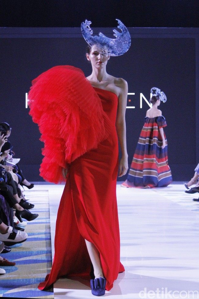 Rancangan terbaru Hian Tjen di IPMI Trend Show 2019, Senayan City, Jakarta, Selasa [13/11/2018]. Foto: Mohammad Abduh/Wolipop