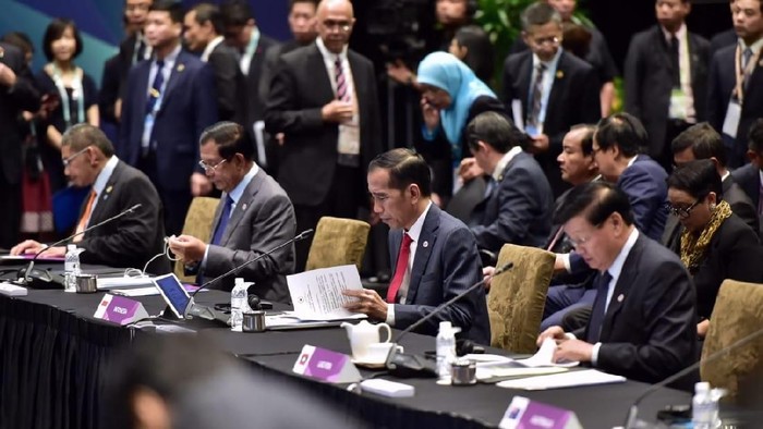 Presiden Jokowi di perundingan RCEP di Singapura
