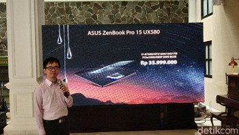 Zenbook 15 Pro UX580 dibanderol dengan harga Rp 35.999.000. Foto: Muhamad Imron Rosyadi/detikINET