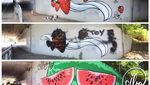 Keren! Seniman Ini Bikin Street Art dengan Tema Makanan Ciamik