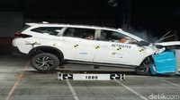 Seperti halnya Honda CR-V, varian G Toyota Rush yang dites tabrak oleh ASEAN NCAP juga mendapatkan hasil yang gemilang. Mobil mendapatkan rating bintang 5. Kepala dan lutut pengendara mendapatkan perlindungan sempurna pada crash test. Meski ada kemungkinan si pengendara bisa mendapatkan cedera pada bagian dada dan kaki bagian bawah. Istimewa/ASEAN NCAP.
