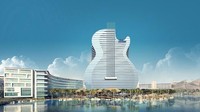 Bentuk futuristik hotel ini diharapkan bisa menambah minat wisatawan untuk liburan ke sana. Tertarik? (Hard Rock Cafe)