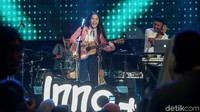 Sheryl Sheinafia saat tampil di Innocreativation di Grand City Convention Hall, Surabaya, Kamis (15/11/2018).
