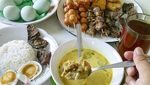 Bikin Ngiler! Nasi Disiram Gule Kambing yang Hangat Mengepul