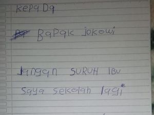 Anak Nuril Tulis Pesan ke Jokowi: Jangan Suruh Ibu Sekolah Lagi